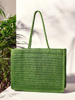 Bolsa de Crochê com Estampa "LET'S GET BEACHING"