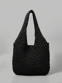 Bolsa de Crochê Natural com Alças Longas