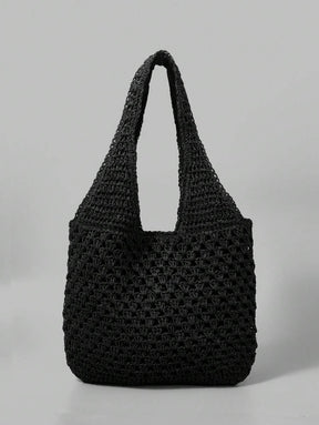 Bolsa de Crochê Natural com Alças Longas