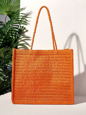 Bolsa de Crochê com Estampa "LET'S GET BEACHING"