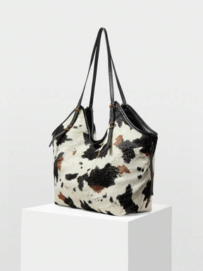 Bolsa de Palha com Alças de Couro e Ajuste Lateral